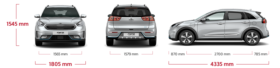 The New Kia Niro Plug In Hybrid Specifications Motors Europe Kia Niro Plug In Hybrid Dimensions