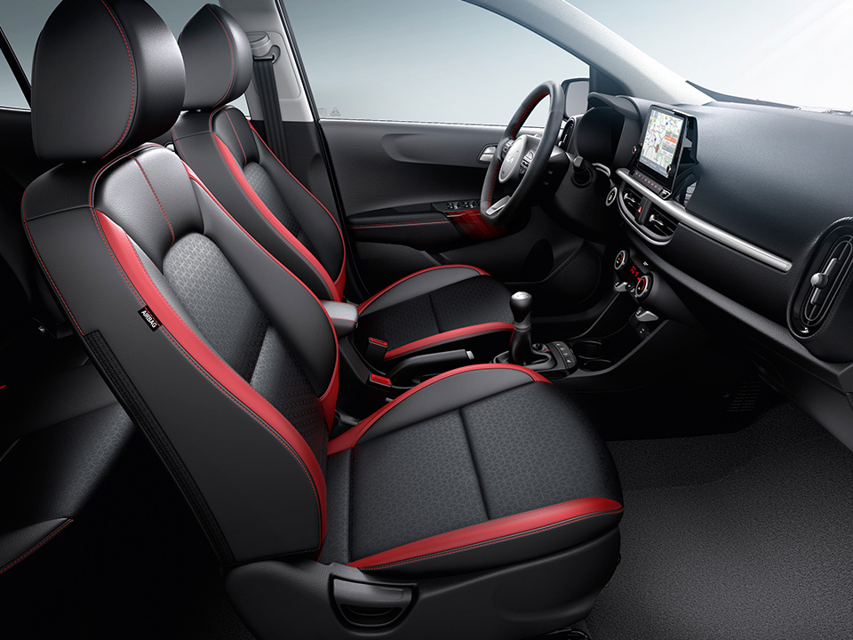 Les sièges en similicuir de la Kia Picanto